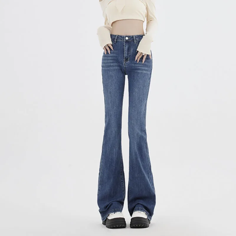 

Women's Flare Jeans Highly Elastic Fashion 2023 Autumn Woman Denim Pants Jean Femme High Waist Full Length Jeans