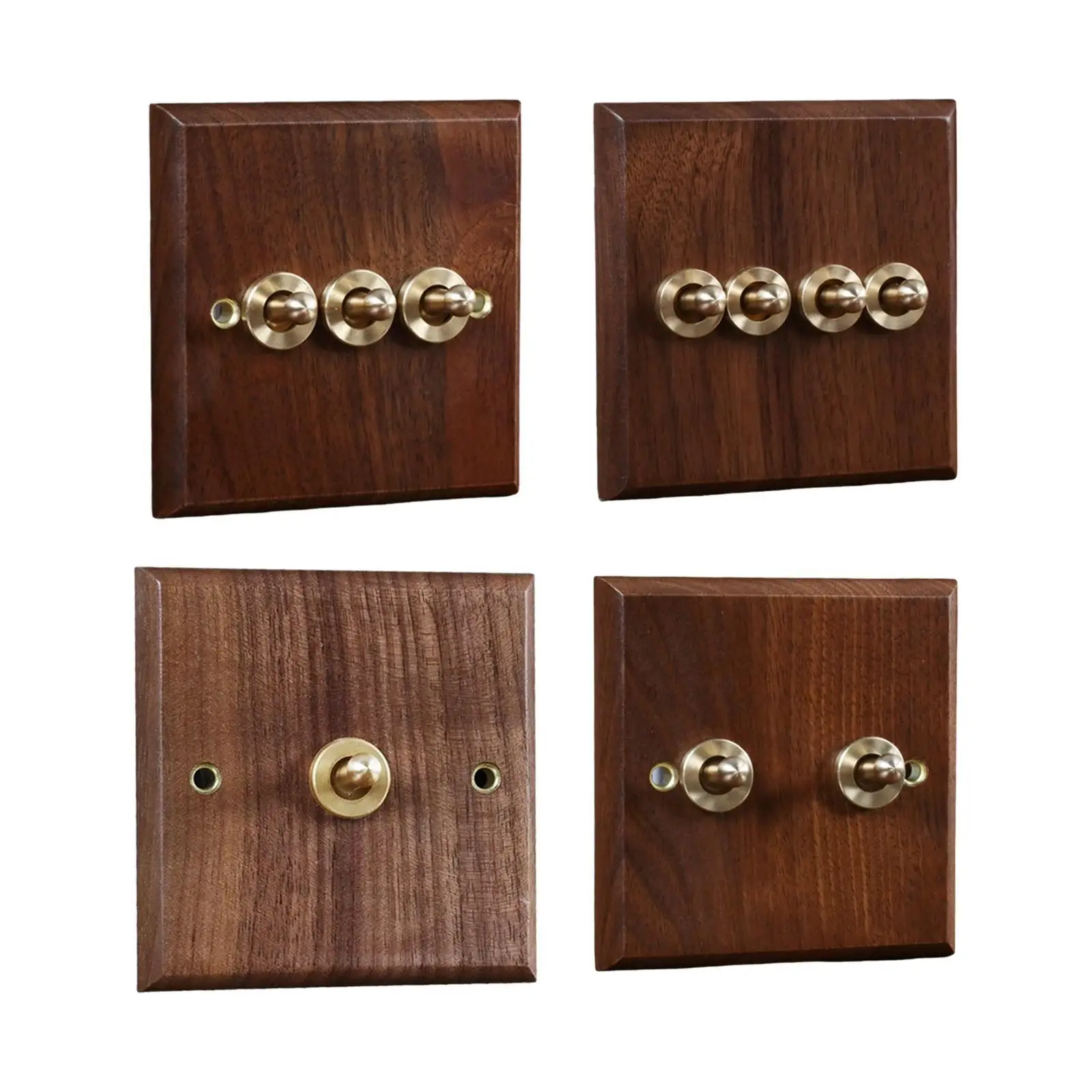 Wooden Light Switch Plate Easy Installation Premium High Performance Decorative Wall Plate for Restaurant House Cafe Bar Hotel