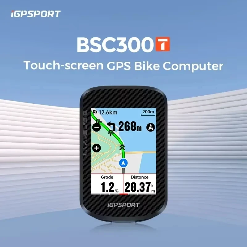 IGPSPORT BSC300T Bicycle Computer 2.4-Inch Colorful Touchscreen Odometer Support Bluetooth Ant Data Mtb IPX7 Road Speedometer