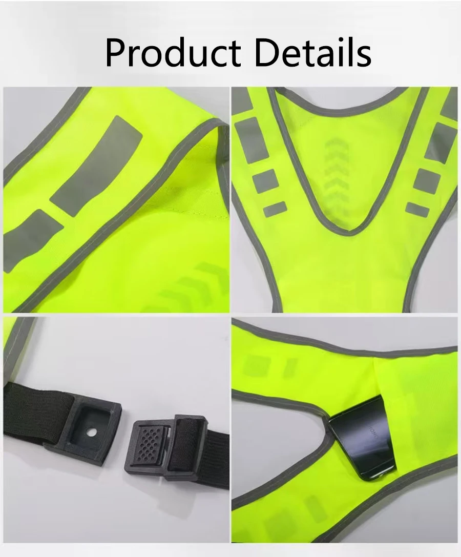 Highlight Running Lightweight Reflective Vest Biking Adjustable Safety Vests Outdoor Night Walking Safety Straps Waterproof Gear image 2