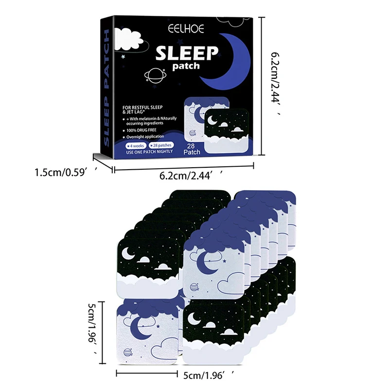 28Pcs/Bag Sleeping Patches Relieve Stress Anxiety Improve Insomnia Brain Relax Sticker Personal Health Care Accessories