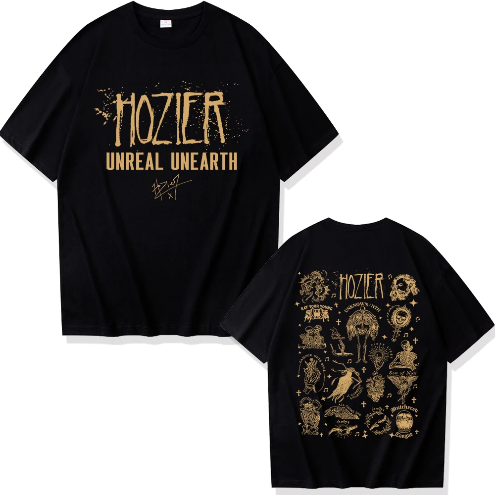 Hozier Shirt Hozier Music Album T-Shirt Steetswear Man Woman Hozier Unheard T-Shirt O-Neck Short Sleeve Shirts for Fans