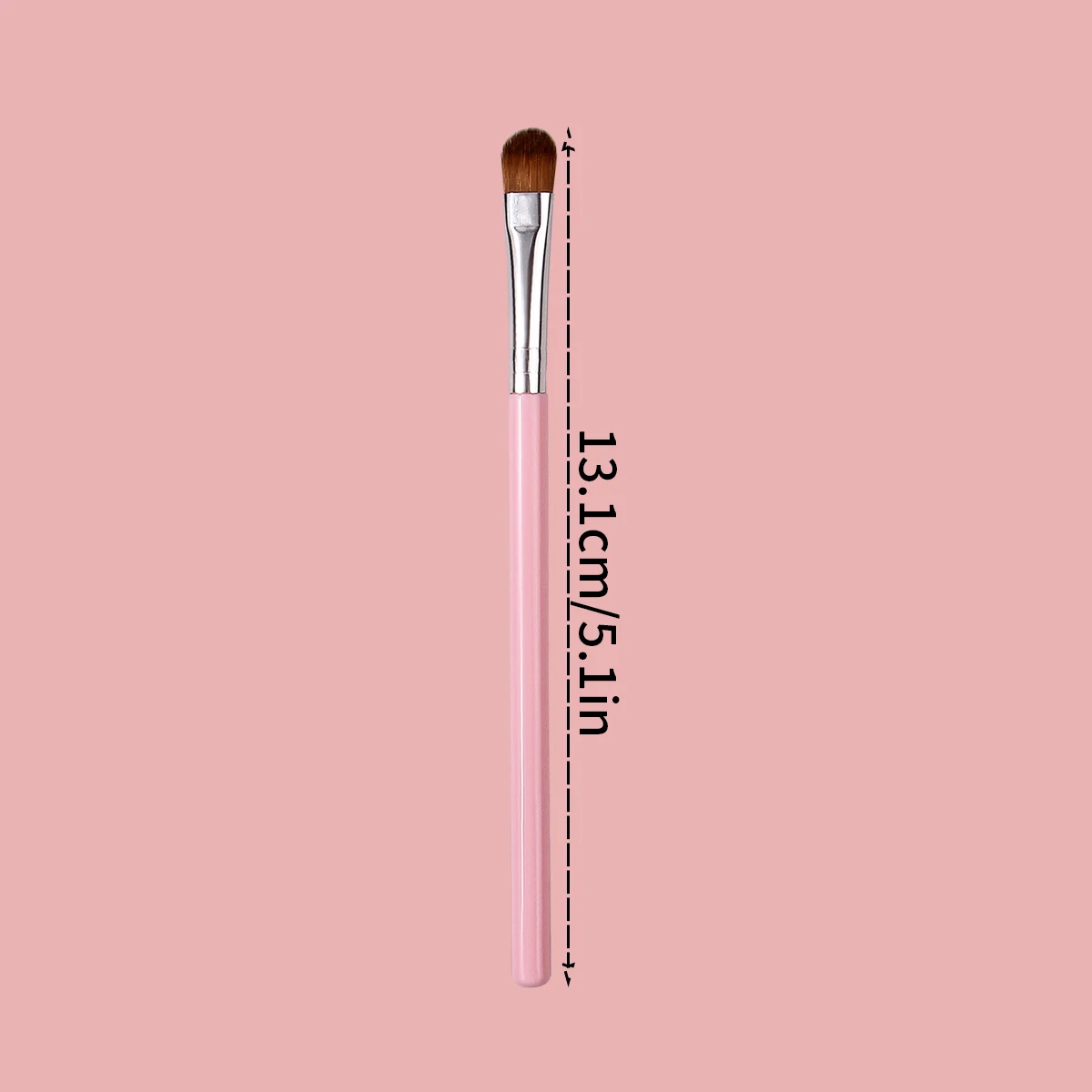 12Pcs Pink Eyeshadow Brushes Flat Round Small Concealer Brushes Professional Eye MakeupTools Soft Synthetic Fibers Easy To Clean