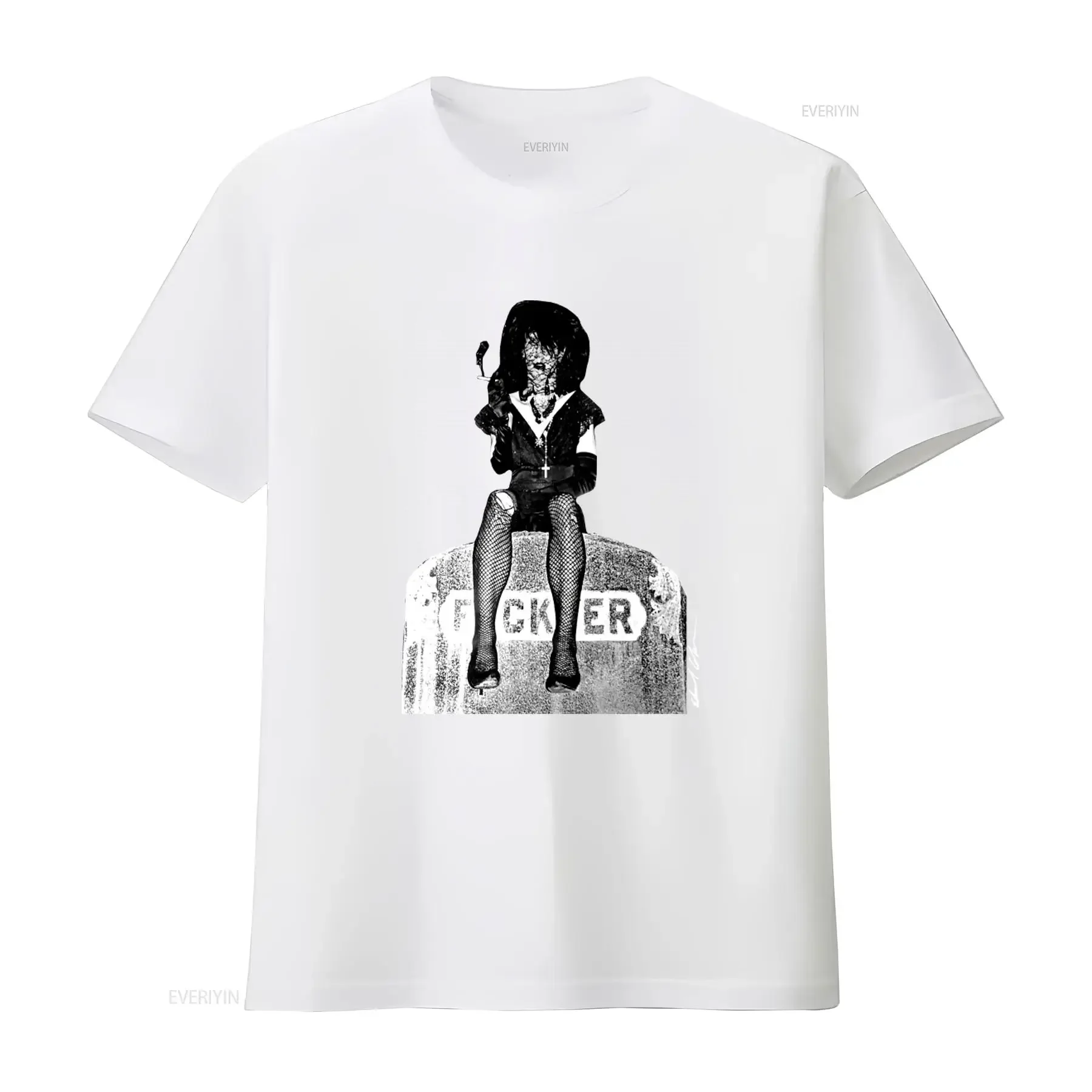 Новая популярная футболка Rozz Williams в готическом панк-стиле с принтом кладбища, винтажная, с эффектом потертости, универсальная модная верхняя одежда для повседневной носки