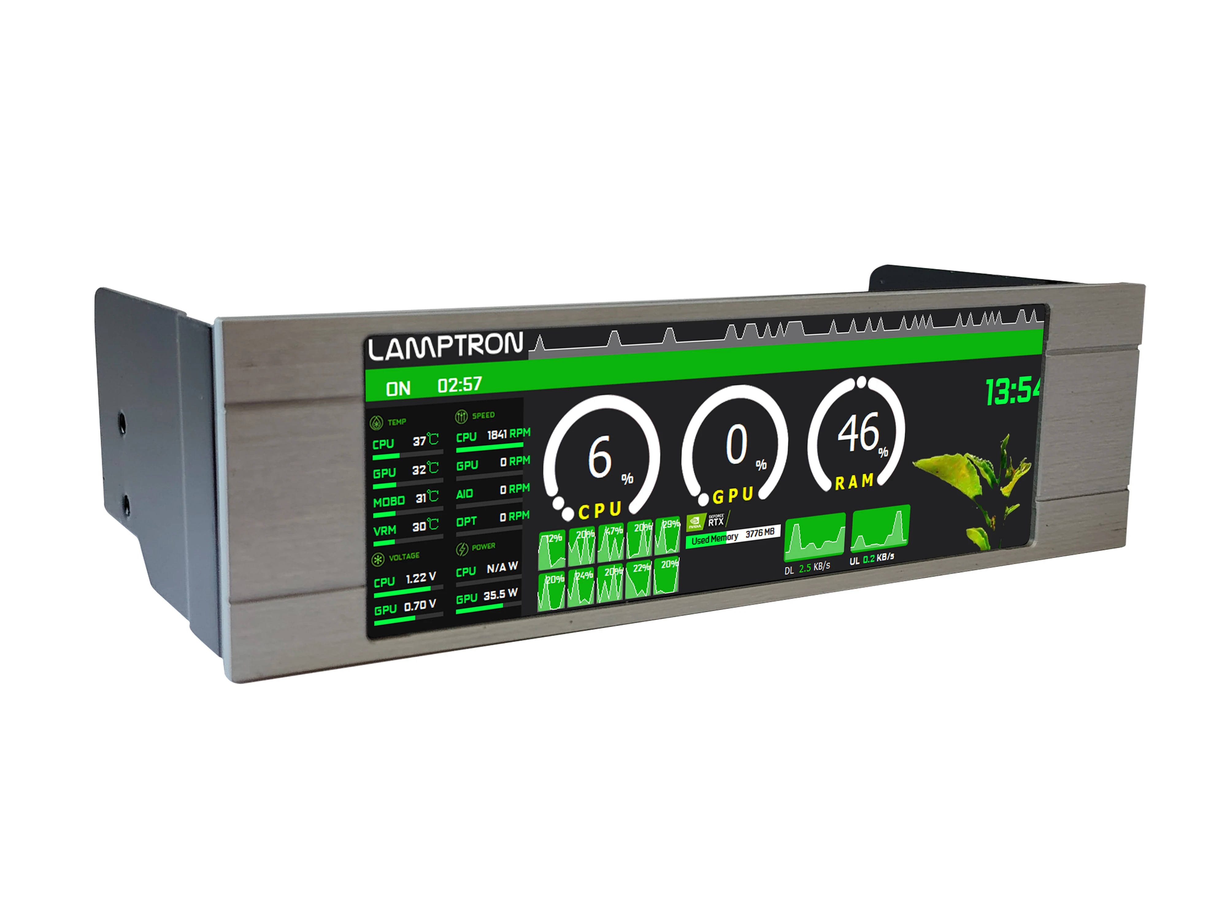 Lamptron HM049 Real-Time Monitoring Hardware for PC - System Monitoring Tool