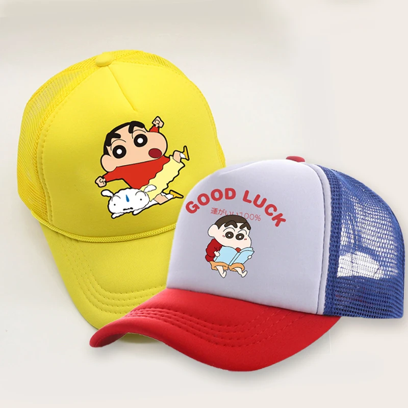 

Crayons Shin-chan Baseball Cap for Women Gril Peaked Cap Men Boy Hip Hop Dad Hat Kids Adult Adjustable Mesh Sunhat Trucker Hat