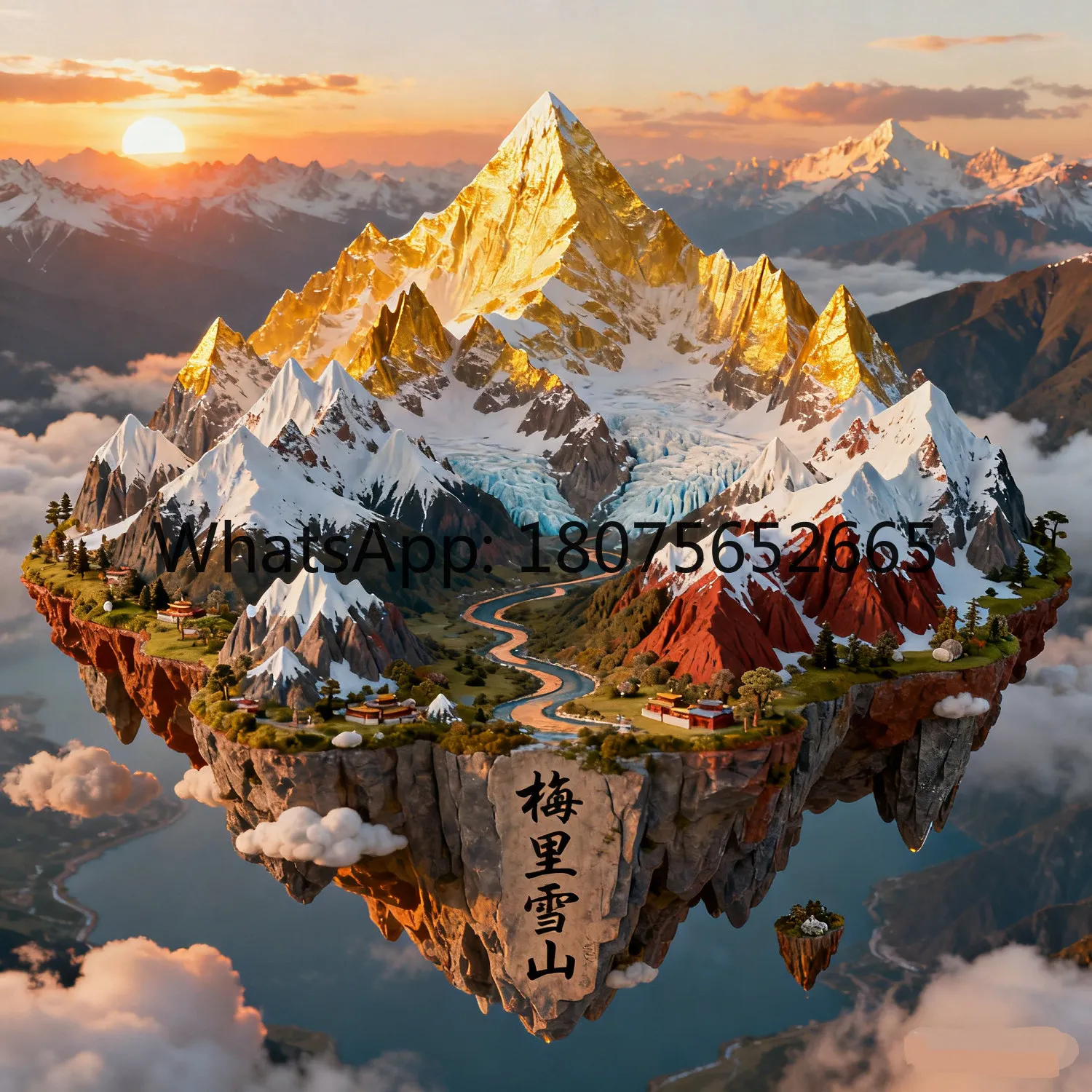 Meili snow mountain metal refrigerator magnet - embossed yunnan tourist attraction souvenir