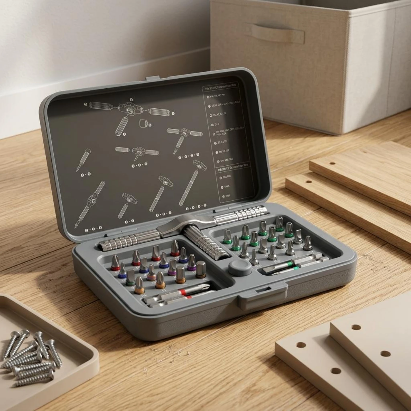 Jeu de tournevis à cliquet multifonction, embouts magnétiques multiples, mini kit d'outils de réparation, outil domestique pour PC et bureau, etc.