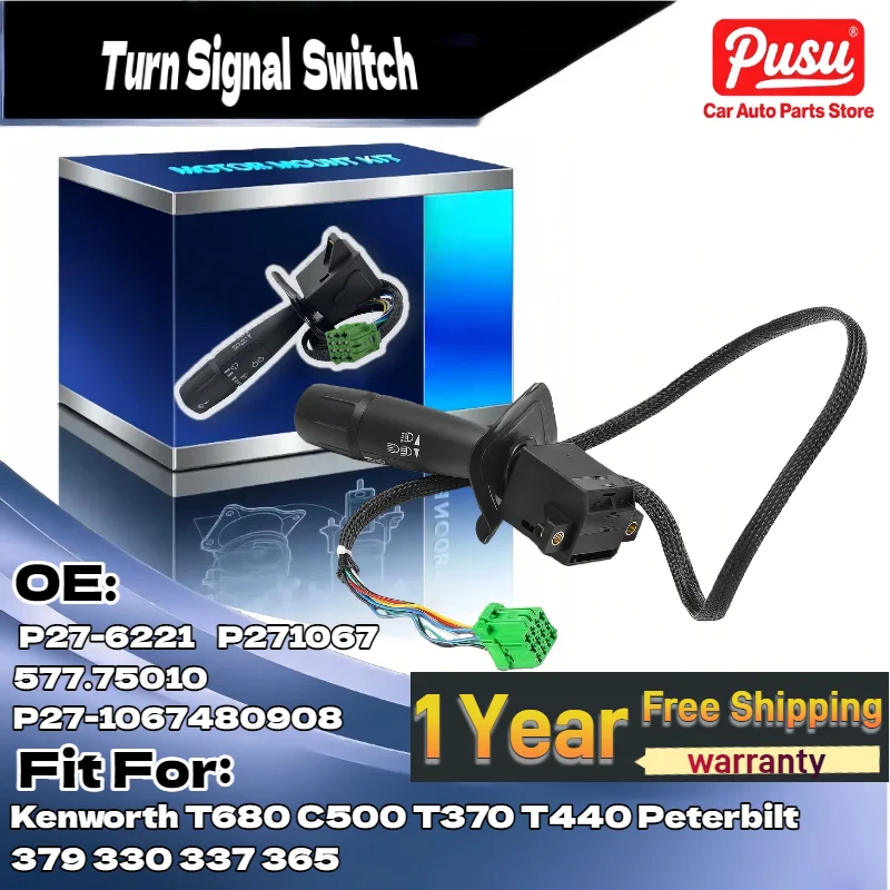 

Переключатель указателя поворота для Kenworth T680 C500 T370 T440 для Peterbilt 379 330 337 365 OEM P27-6221 P271067 577.75010 P27-1067480908