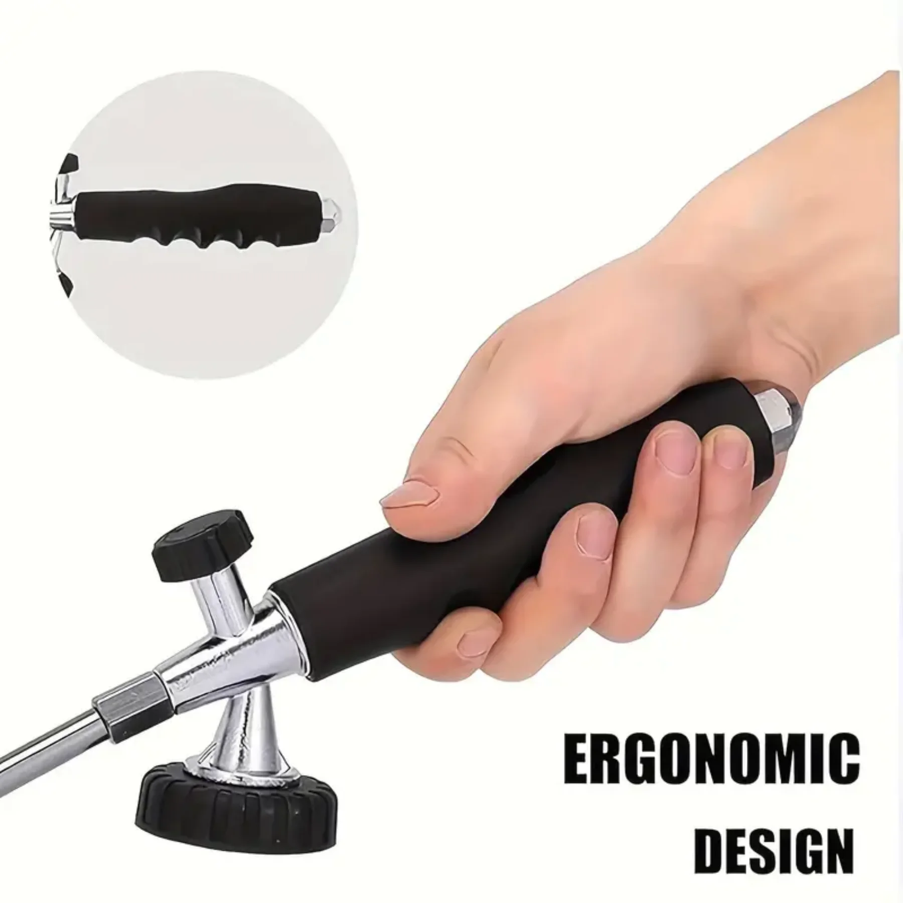 Antorcha de Gas de tubo desmontable, tubo grueso de quemador de acero inoxidable, soplete de butano para hornear hierba, quemador de Gas de encendido y encendido, 1 ud.