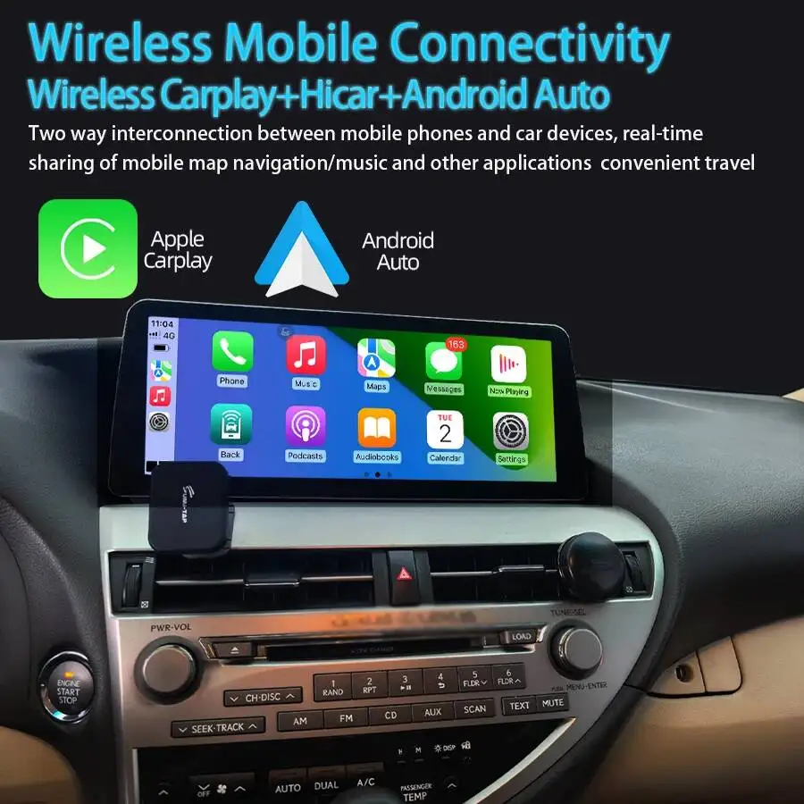 12.3“ For Lexus Rx Rx270 Rx350 2009-2015 Car Radio Multimedia Video Player Linux Screen CarPlay Bluetooth GPS Navi Head Unit M