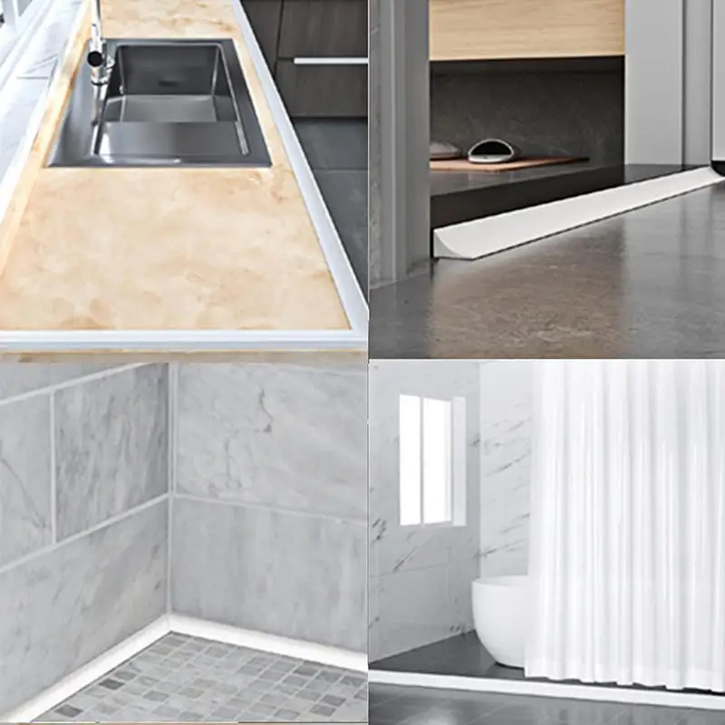 

New Foldable Shower Threshold Dam Bathroom Barrier Water Plug Fixing System Dry Wet Separation Suitable for Bathroom and Kitchen