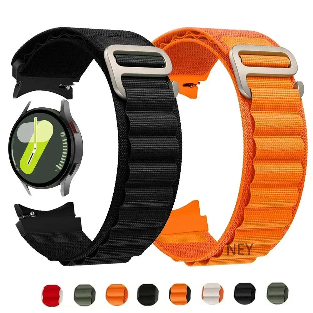 Alpine loop Band for Samsung Galaxy Watch 7 6 5 4 40mm 44mm 5 pro 45mm wristband No Gap Strap Galaxy 6 Classic 43 47mm bracelet