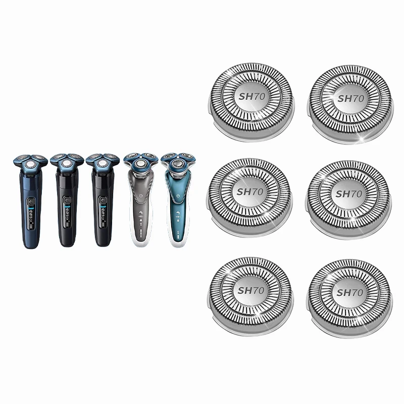6 عبوات رأس حلاقة بديلة لشركة فيليبس نوريلكو SH30 50 70 90 سلسلة 1000 2000 3000 S1020 S1050 S1060 S1070 شفرة حلاقة