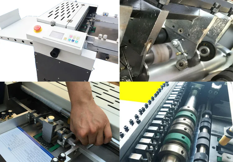 ماكينة ثقب الورق الكهربائية الأوتوماتيكية الصغيرة مقاس A3، قاطع طوابع البريد للوازم المكتبية والمدرسية #3