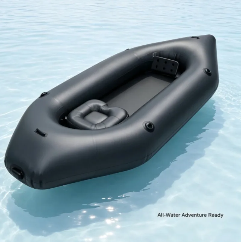 OEM 200D TPU Ultralight Packraft 1-Person Inflatable Boat Roll Top Closure for Backpacking