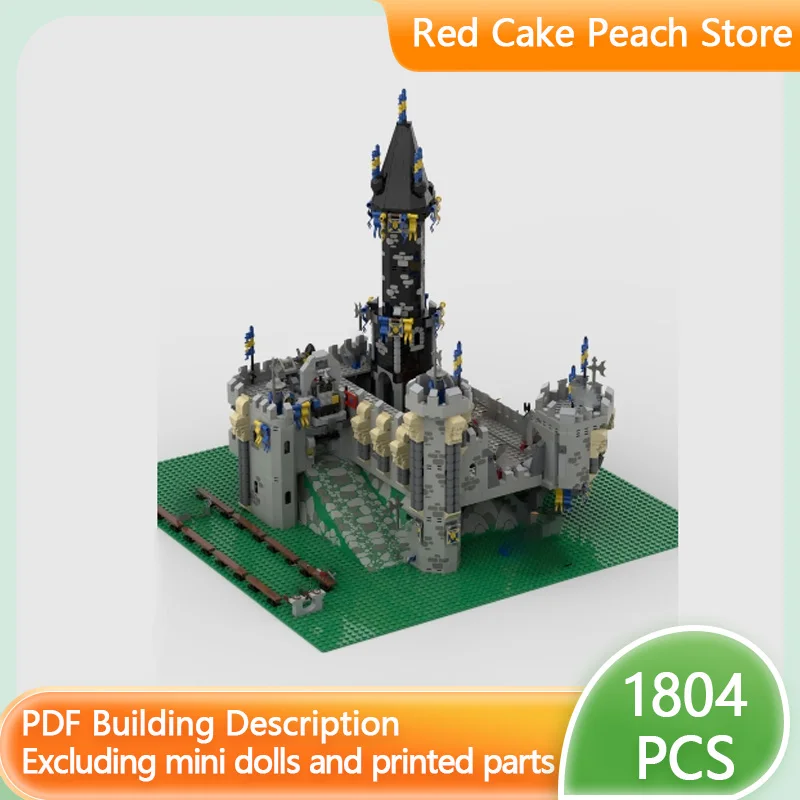 

Модель средневекового замка MOC, конструктор из строительных блоков, темная башня, модульная технология, детские праздничные подарки, игрушки для сборки, набор