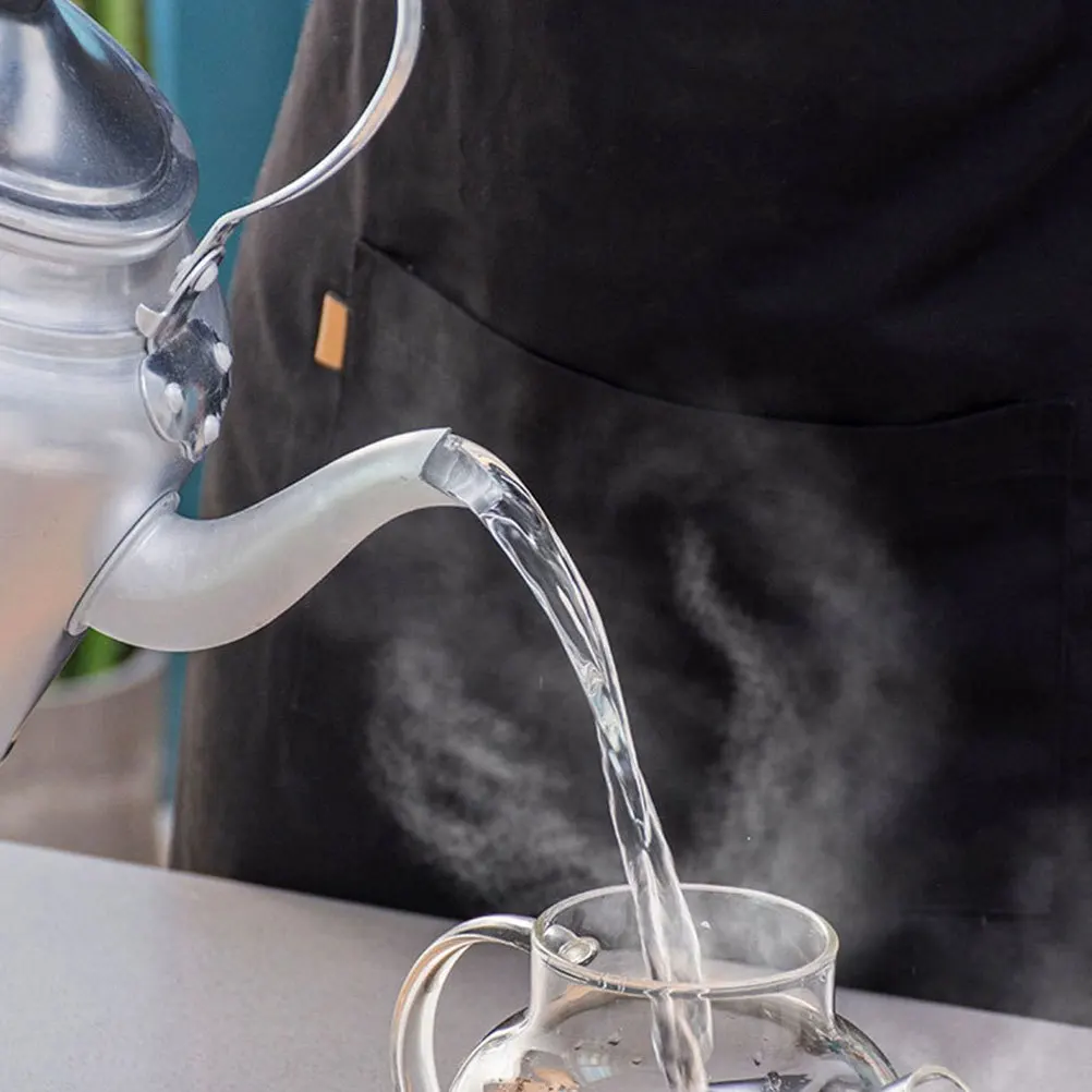 

Aluminum Teakettle with Handle Heat Resistant Stovetop Water Boiling Kettle for Home Kitchen Tea Pot Retro Design Portable Metal