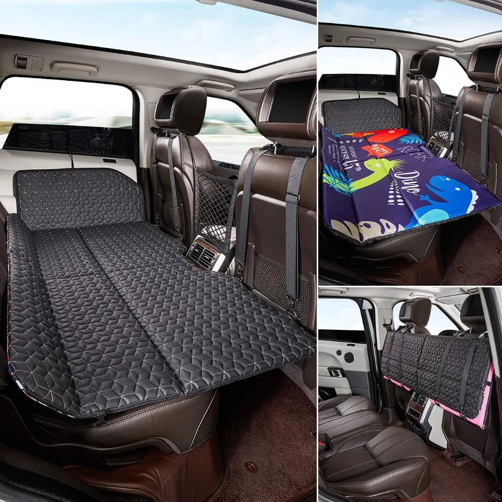 

Non-Inflatable Car Bed Mattress,Double-Sided Folding,Portable Back Seat, Travel Camping Mattress for Sleeping(Dinosaur World),