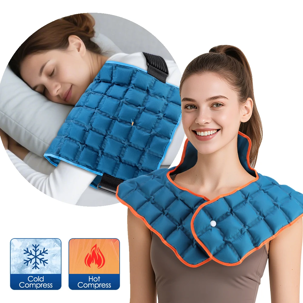 

Gel Ice Pack for Neck Shoulder Reusable Hot Cold Wrap for Ankle Joints Sports Injuries First Aid Cooling Brace Knee Heating Pad