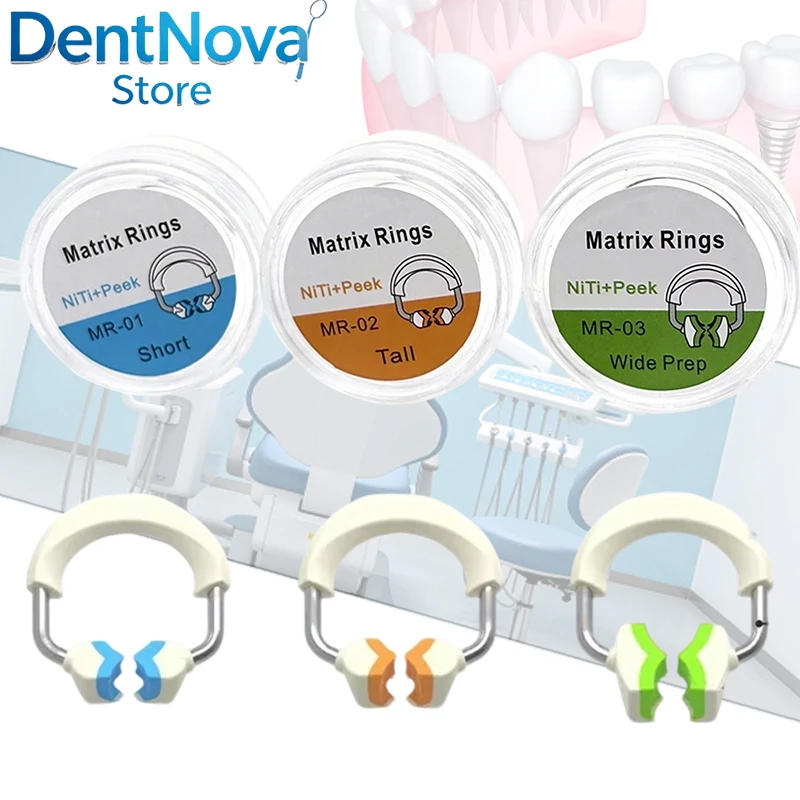 

3Pcs Dental Matrix Kit Sectional System, Bands Clamps Rings Set Dental Tools for Posterior Tooth Filling