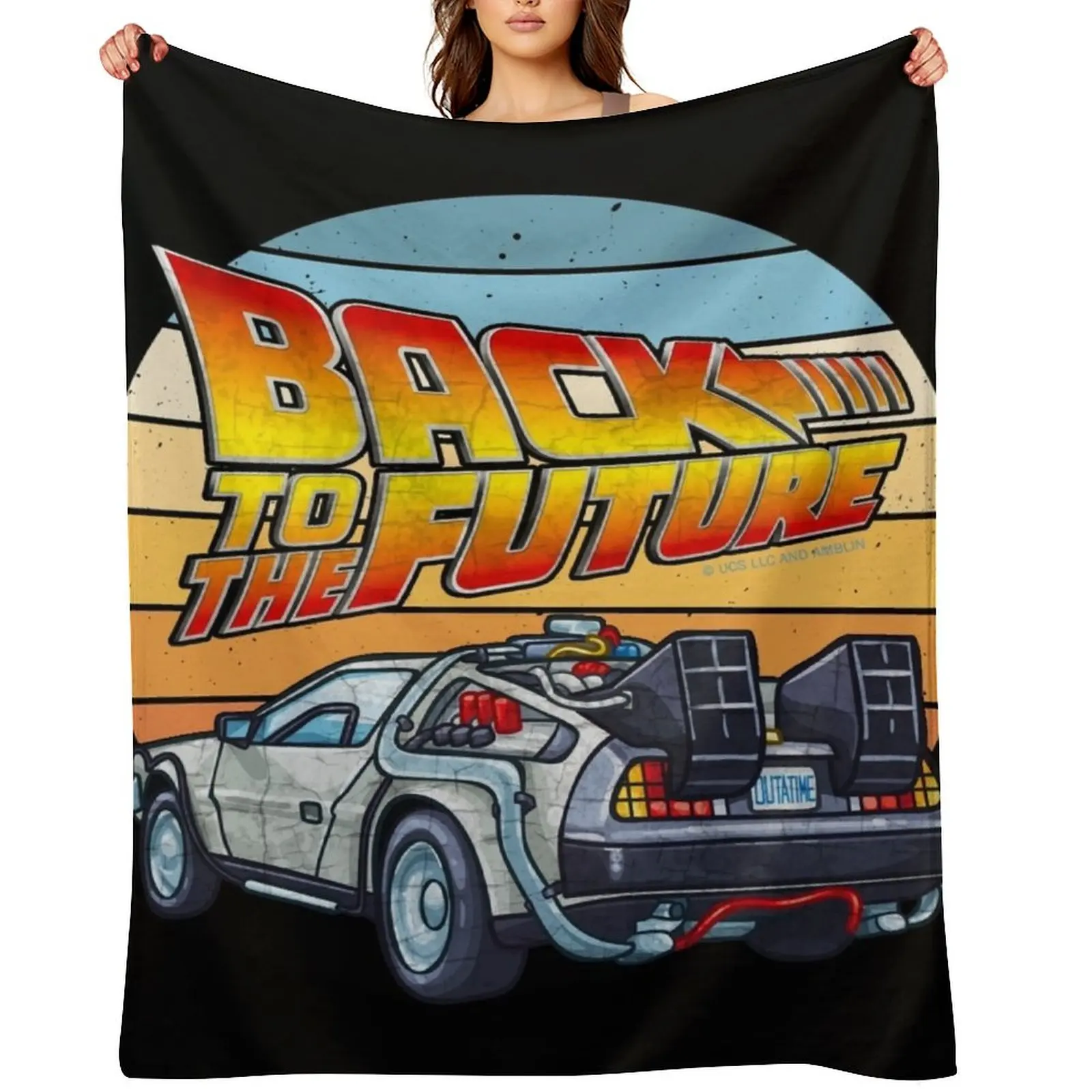 

Back to the Future - DMC DeLorean Throw Blanket Blankets For Sofas Decorative Throw Softest Giant Sofa Blankets