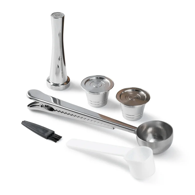 

ABKR-Stainless Steel Reusable Coffee Capsule Reusable Coffee Capsule Cup Filter Compatible With Delta Q Coffee Accessories.