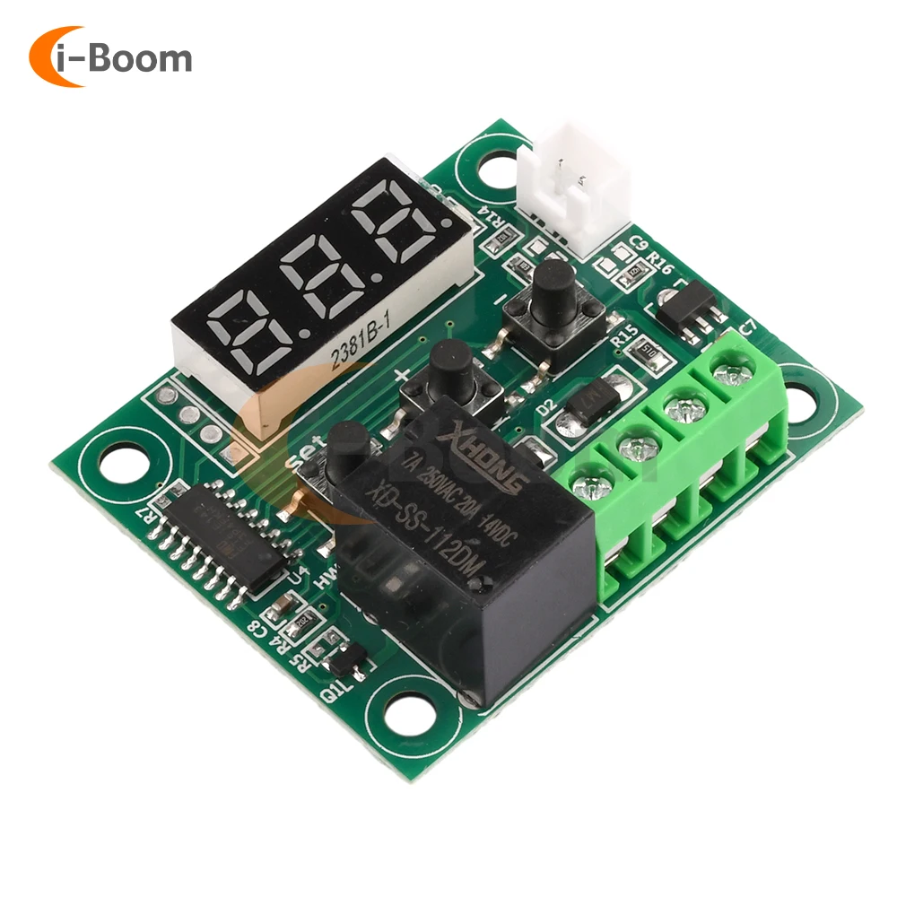 W1209 DC 12V High Precision  Digital Thermostat Module With NTC Waterproof Sensor Probe Temperature Control Range -55°C~120°C