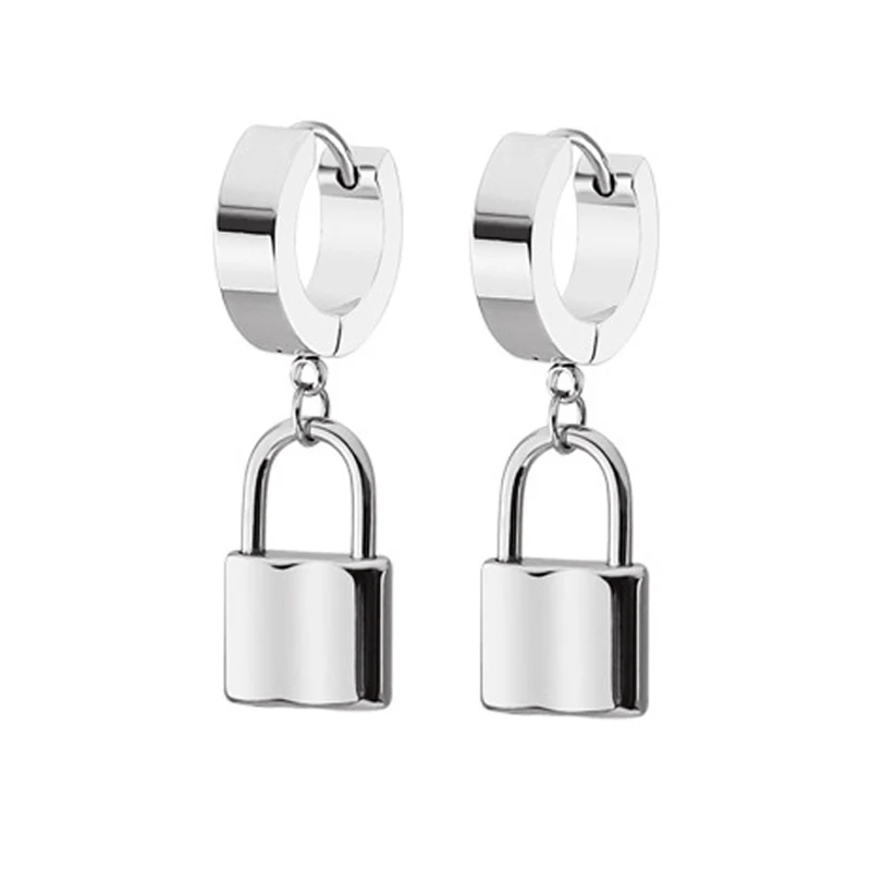 1 Pair Different Types Shape Unisex Silver Color Stainless Steel Piercing Earring For Women Men Punk Gothic Barbell Earring