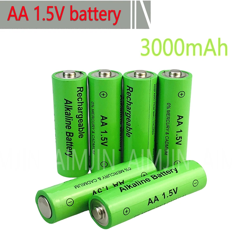 2 pcs NEW AA Battery 3000 MAh Rechargeable Battery NI-MH 1.5 V AA Battery for Clocks, Mice, Computers, Toys Etc.