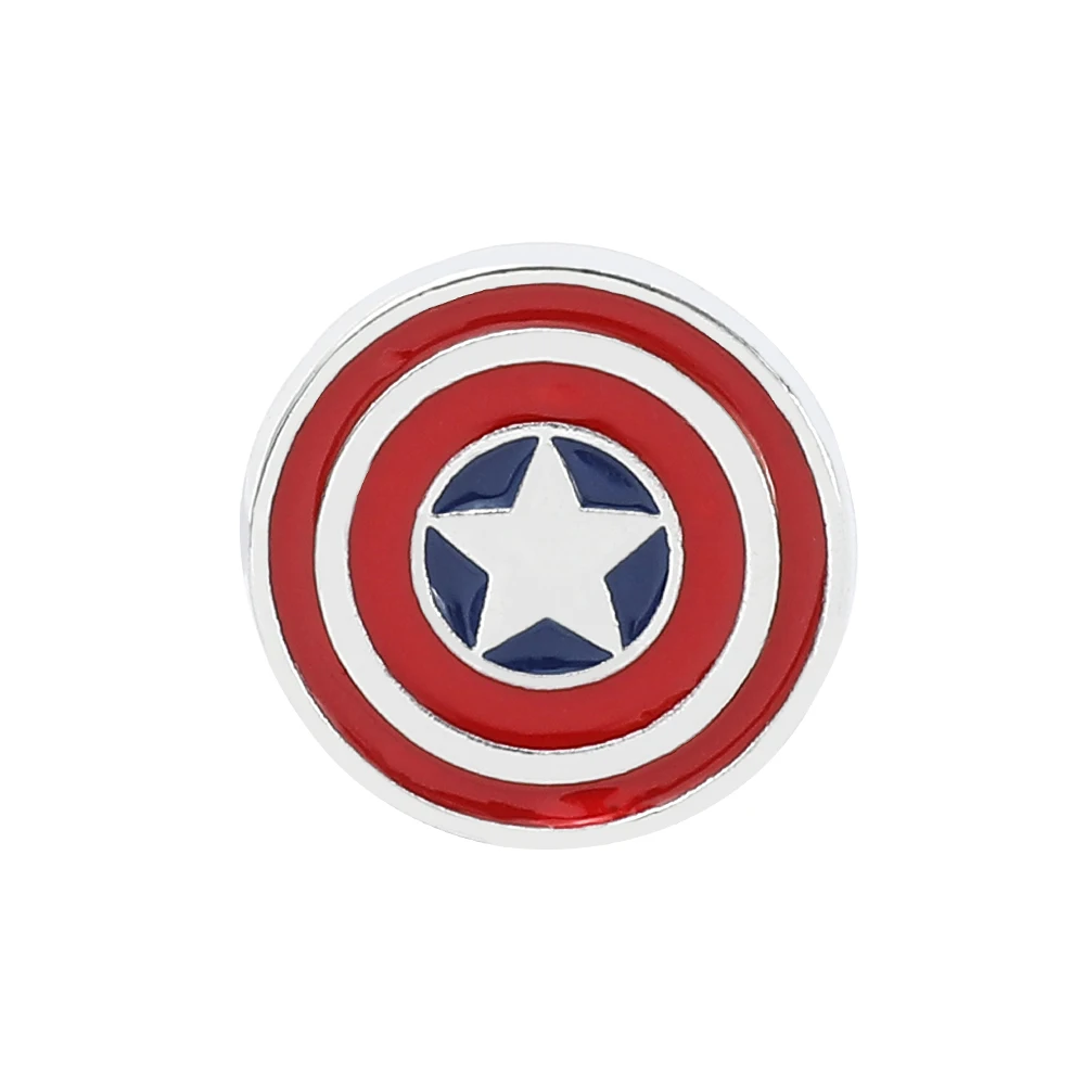 Marvel Captain America Red Shield Enamel Lapel Pin for Backpack Bag Hat Scarf Brooches Accessories Gifts for Fans