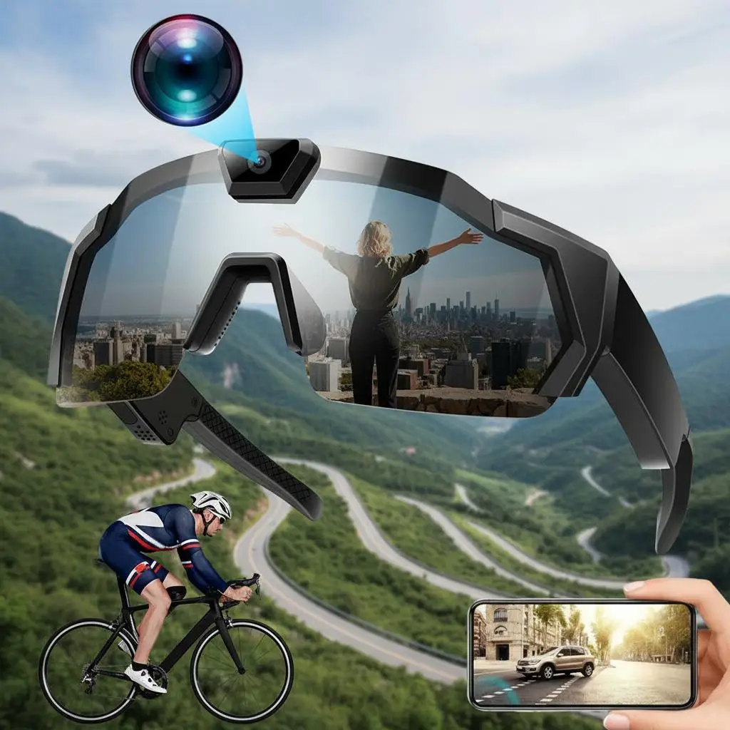 

HD 1080P Glasses Intelligent Camera Video Driving Record Cycling Video Smart Glasses With Eyewear Camcorder For Outdoor Camera