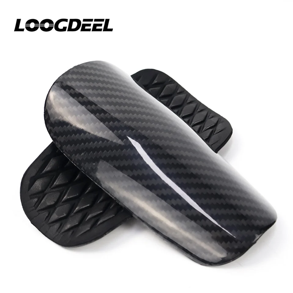 LOOGDEEL Carbon Fiber Soccer Shin Guards Leg Protection Board Super Strong Ultra Light Shock Resistance Air Permeability Adult