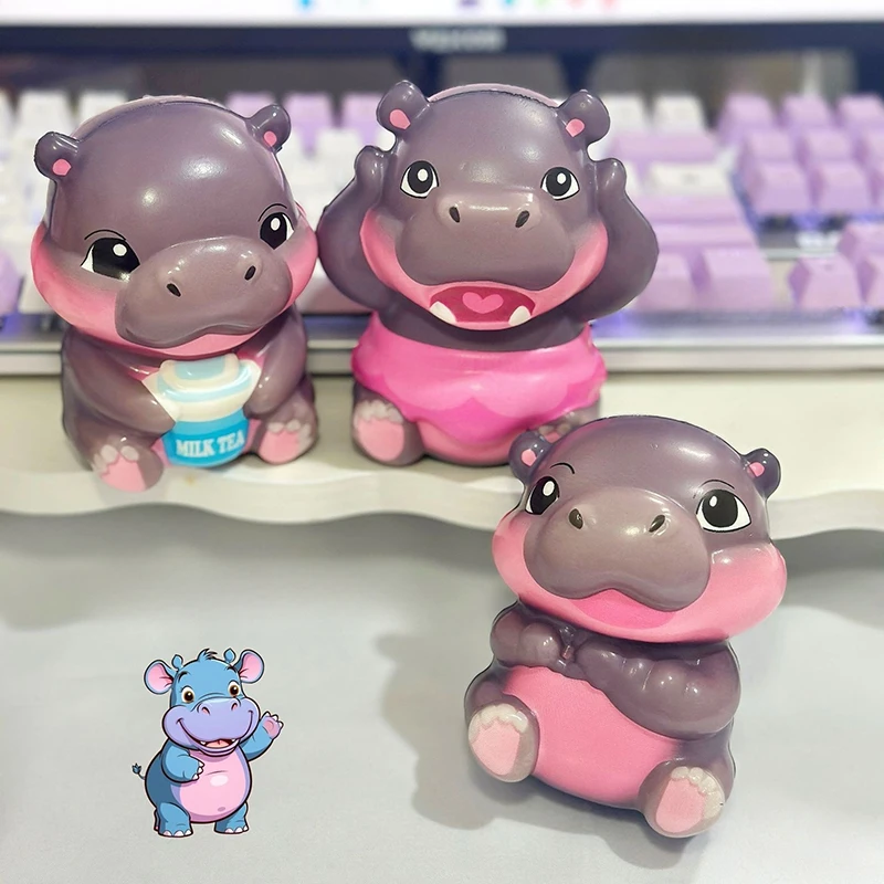 Soft Little Hippo Decompression Toys Slow Rising Cute Squeeze Toys For Kids Animal Squeeze Toys For Kids