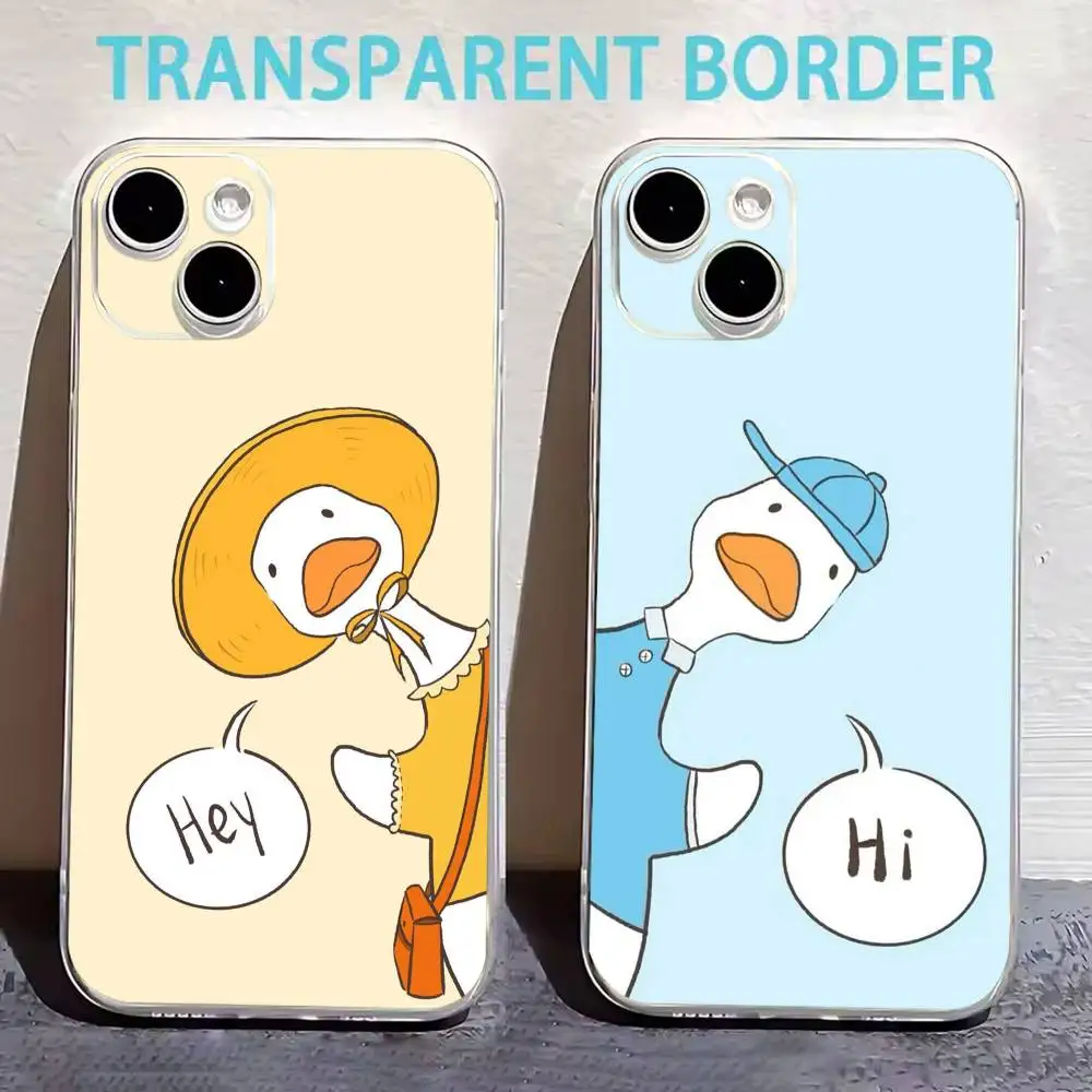 

Cartoon Cute G-Goose Phone Case For iPhone17,16,15,14,13,12,11 Plus,Pro Max Soft Transparent Cover