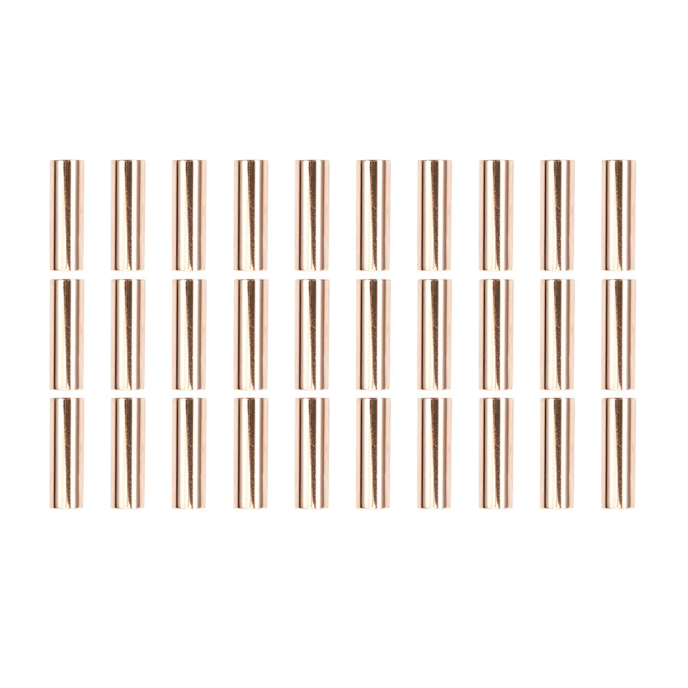 50 個の銅チューブビーズ DIY ジュエリー作成アクセサリー耐久性のある金属素材ブレスレットネックレスアンクレット工芸品に適しています