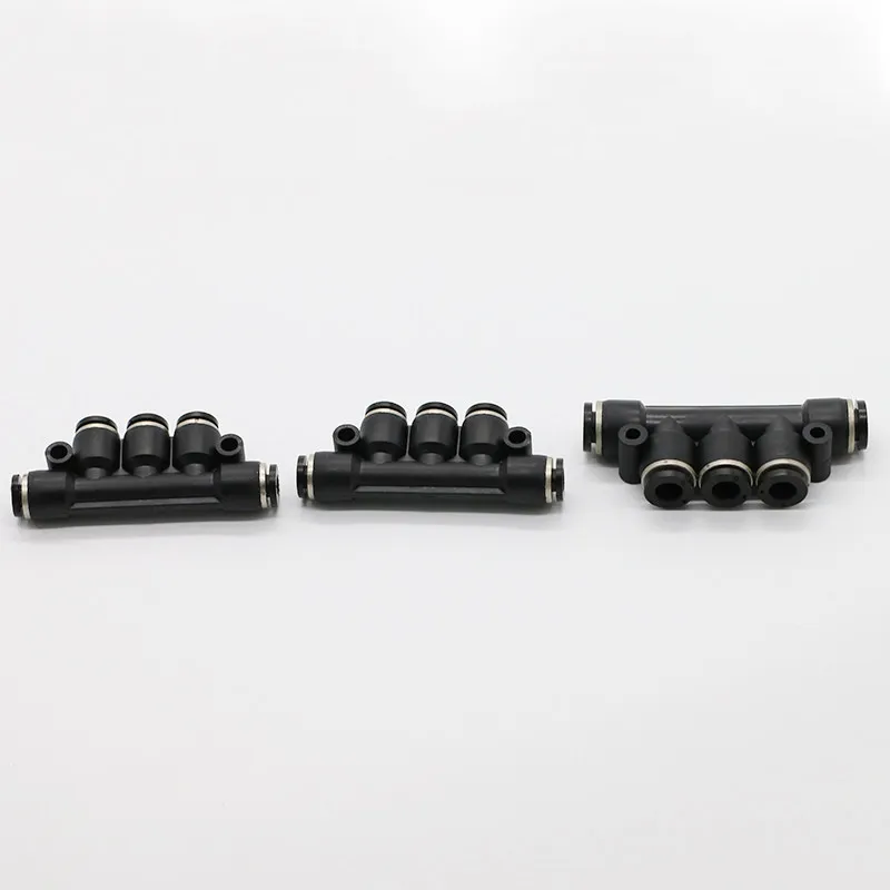 Pneumatic 5 Way Union Cross Fitting PK4 PK6 PK8 PK10 PK12 Push In Air Tube Connector