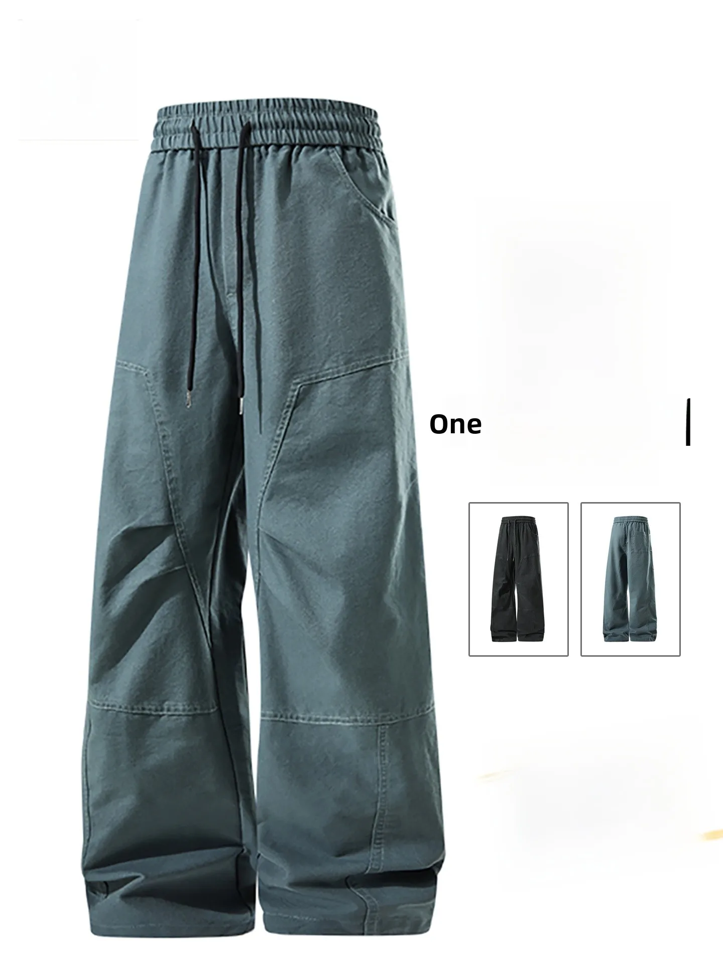 

Мужские хлопковые рабочие брюки прямого кроя в стиле ретро, свободные, с манжетами, длинные, повседневные, весна 2026, дышащие, влагоотводящие