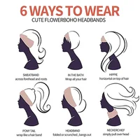 European and American retro Colorful Cashew Hair Band Paisley Pattern Wide Version Headband Sports Yoga Elastic Headwear Women - Image 5