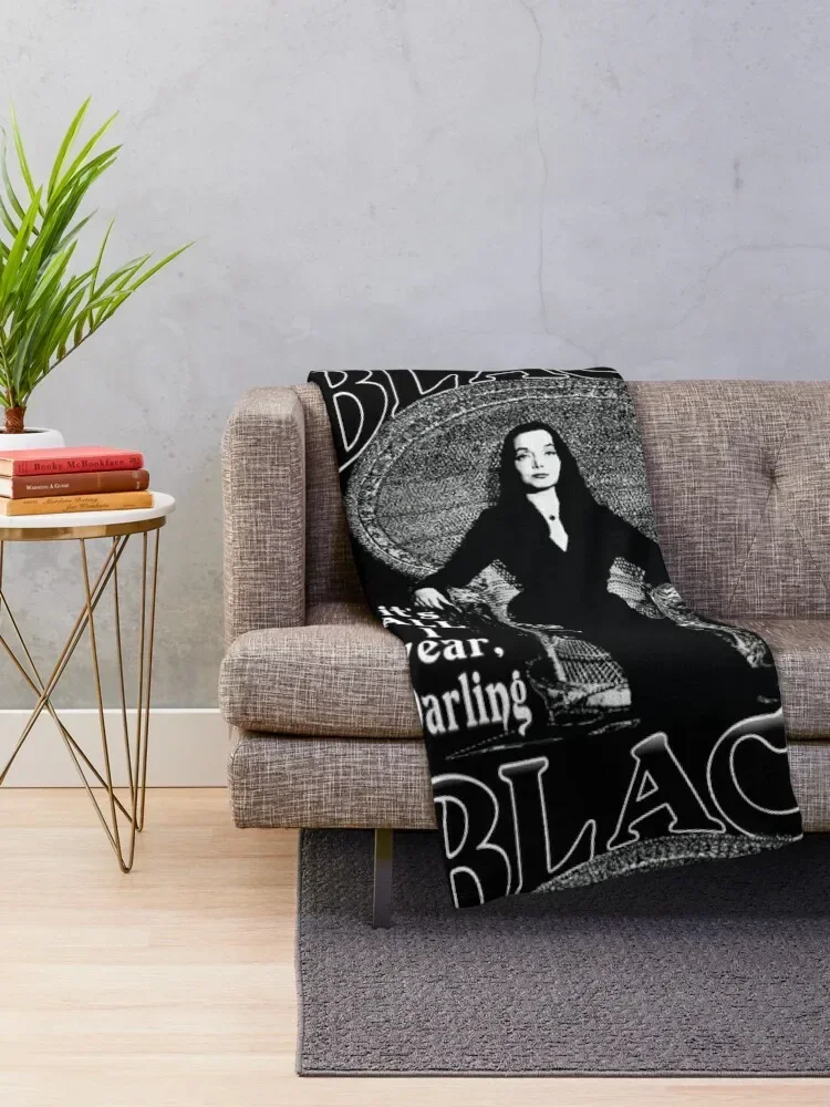 - এটা আমি যা পরিধান- Morticia Addams Throw Blanket کرسمس کی سجاوٹ نرم ترین Fluffy Softs Blankets