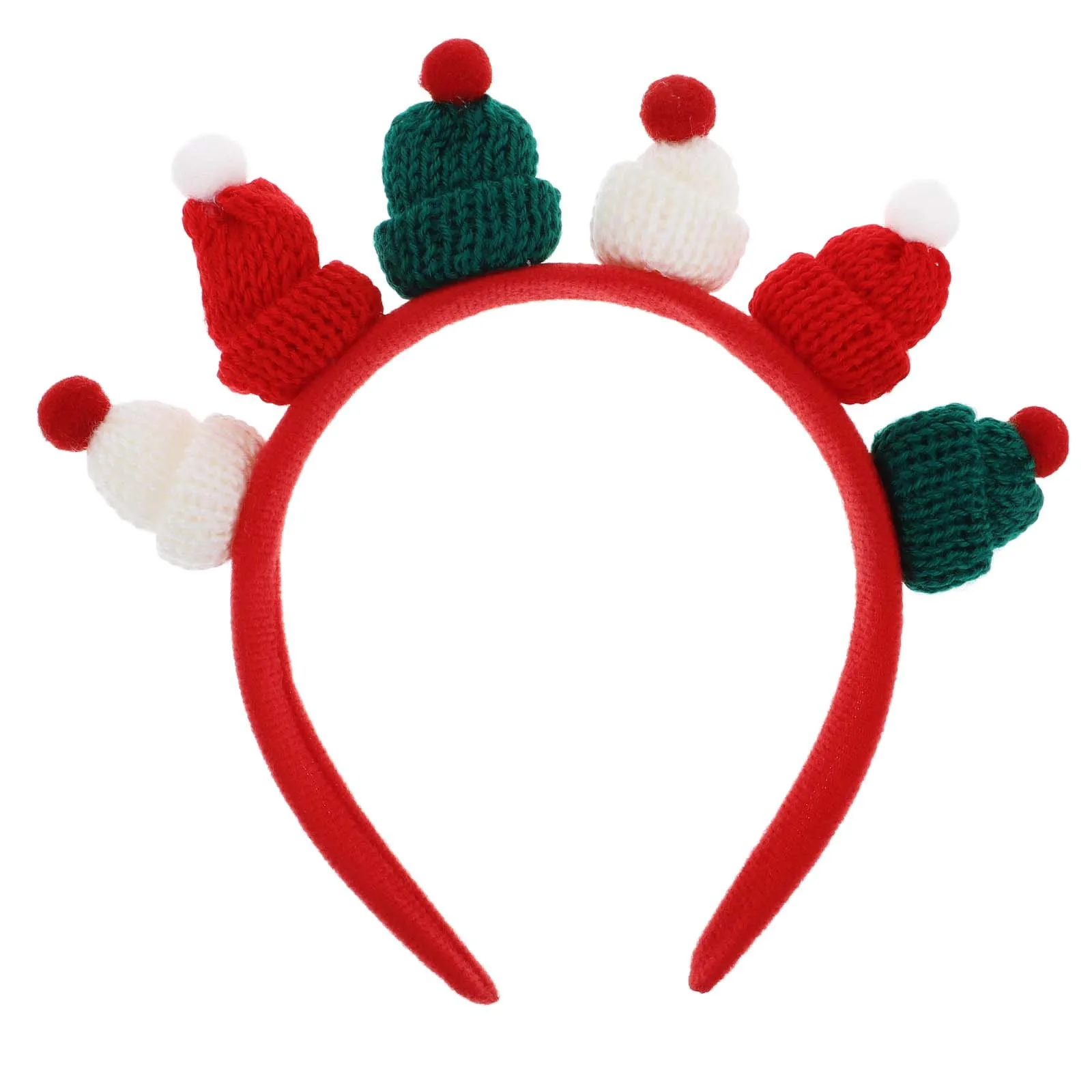 

Christmas Hat Headband Classic Red Green Colors Festive Style Ideal for Holiday Parties Cosplay Costume Kids Hair Decor Winter
