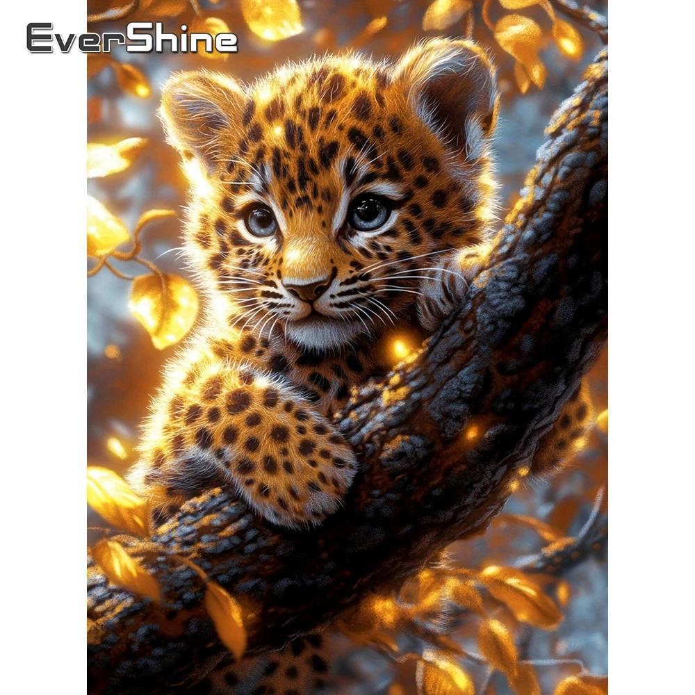EverShine Voll-Diamant-Mosaik Leopard 5D Strass-Bild Stickerei Tier DIY Malerei Neuerscheinung Heimdekoration