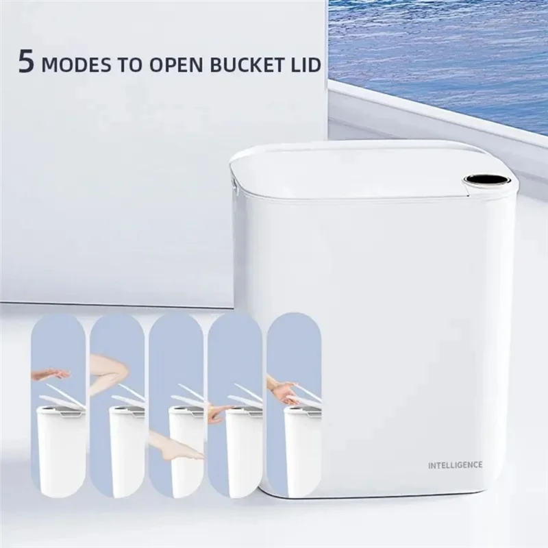 

A24R Automatic Recharging Trash Bin With Smart Sensor Display For Home For BATHROOM And Kitchen