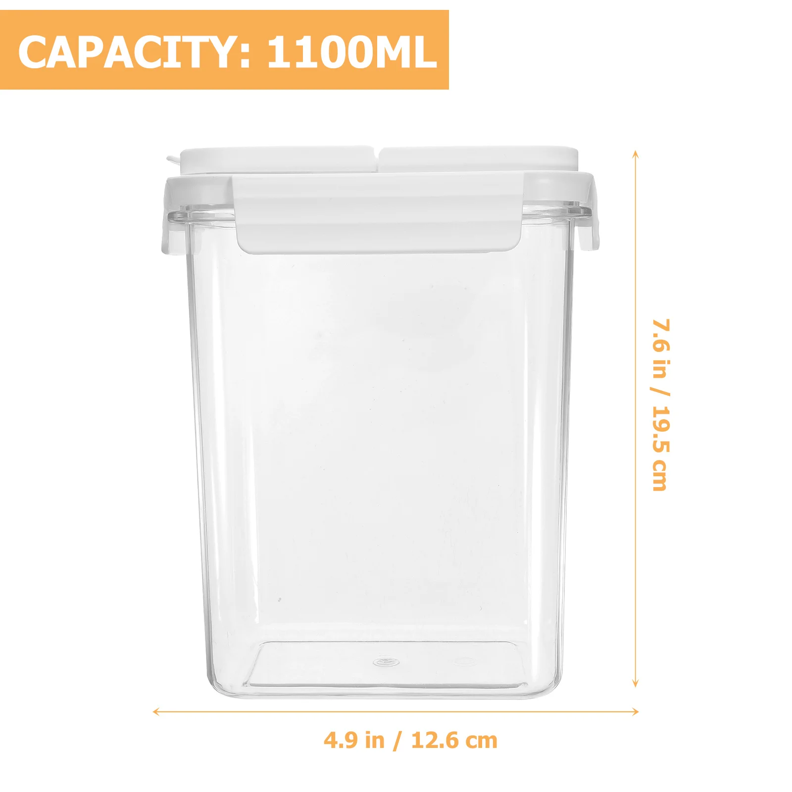 

Airtight Storage Jar 1.5L Large Capacity Clear Container For Dry Food Flour Sugar Rice Cereal Kitchen Canister Sealing Lid