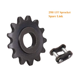 25H Chain 13T Teeth Motor Sprocket Master Link Replacement for Razor MX/SX500 MX650 Dirt Rocket Bike Kids Electric Scooter Mini