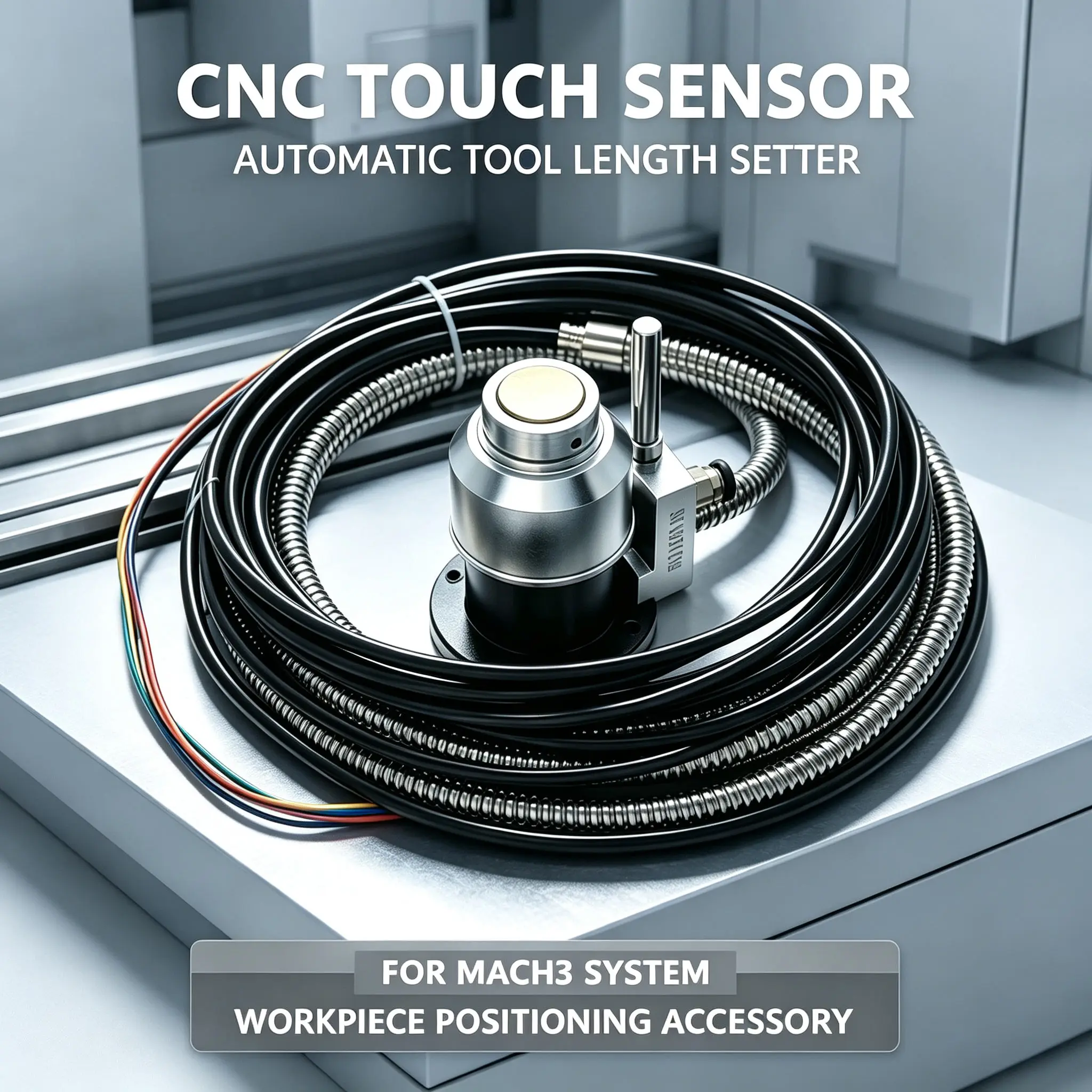 Mach3 CNC Automatic Tool Setting Touch Sensor Gauge For Engraving Milling Workpiece Calibration Positioning Accessory