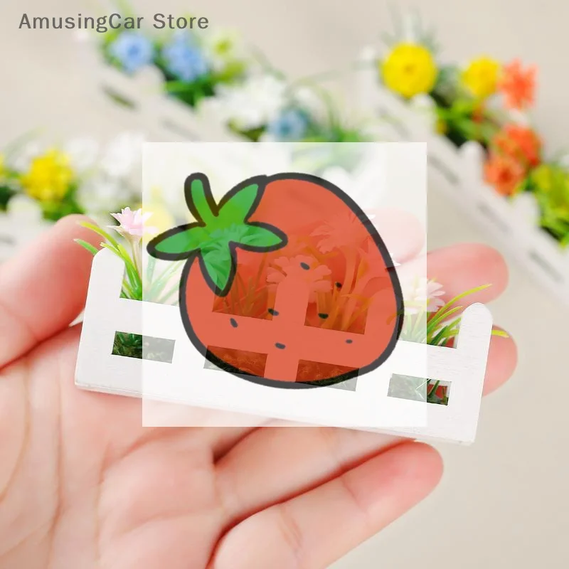 قطعة واحدة من نباتات مصغرة بوعاء مع سياج زهور للعب التظاهري، لعبة ديكور حديقة بيت الدمى بمقياس 1:12