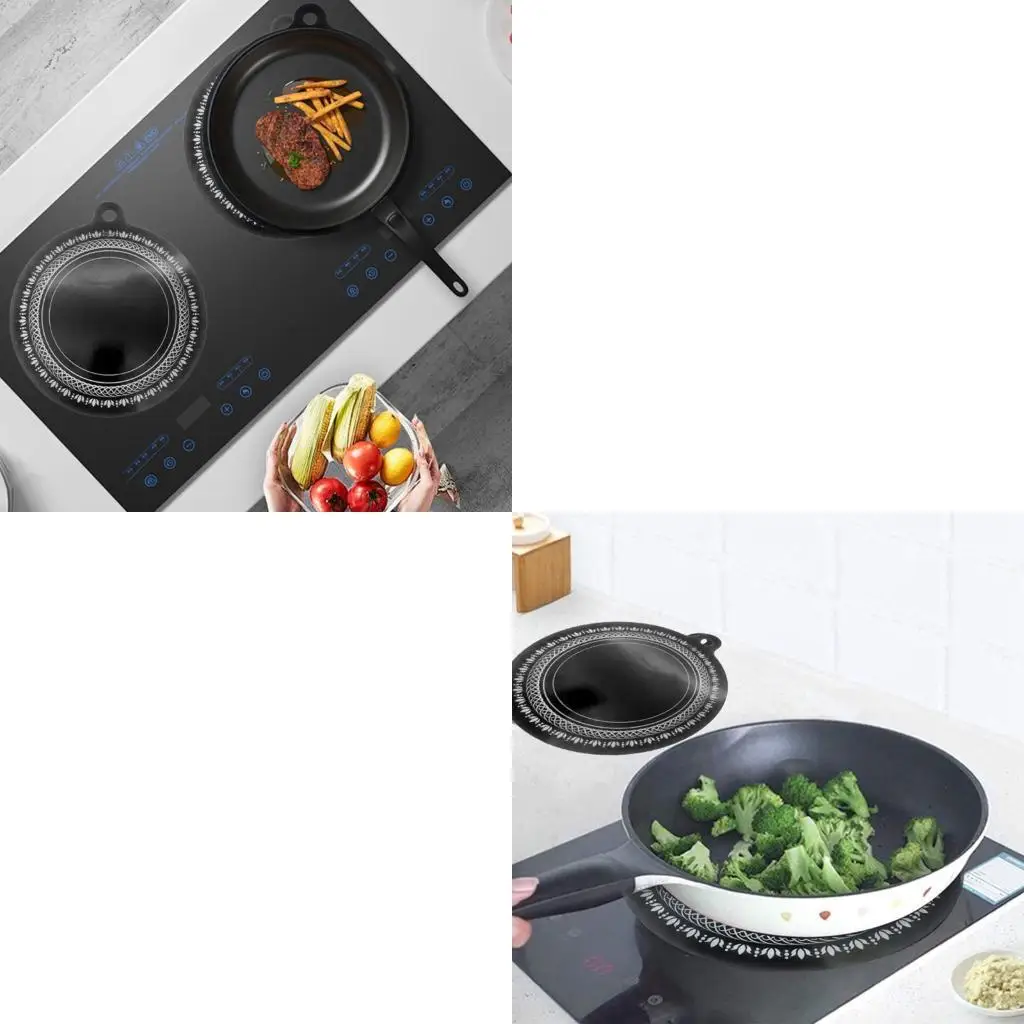 M6CB Heat Resistant Silicone Mat Heatproof Cooktop Mat for Stove Top and Table with Nonslip Surfaces 245x275mm