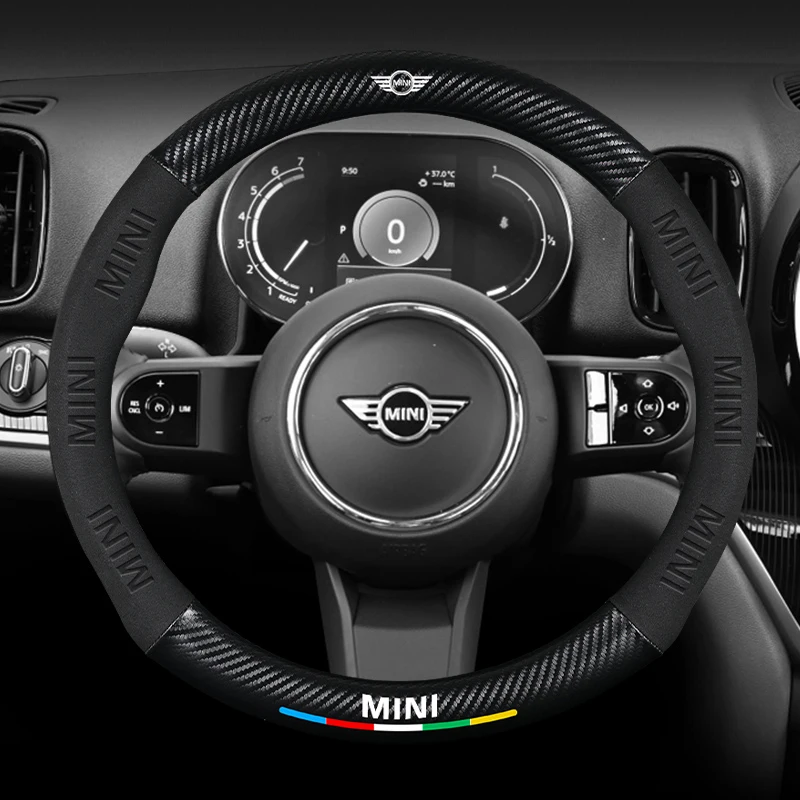 Car Steering Wheel Cover For Mini Cooper S R56 R55 R50 R51 R52 R53 R57 R60 R61 R62 JCW ONE F54 F55 F56 For Bmw MINI Accessories