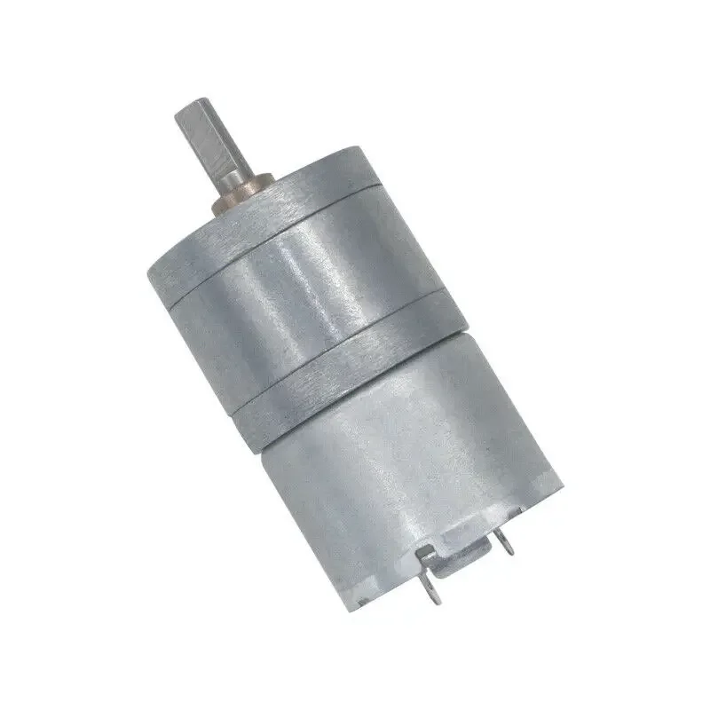 DC 12V 100RPM Micro 25mm Full Metal Gearbox Gear Motor Speed Reduction Mute Motor Large Torque Slow Speed D-shaft Low Noise